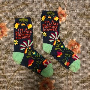 “Delicate Fucking Flower” Ankle Socks